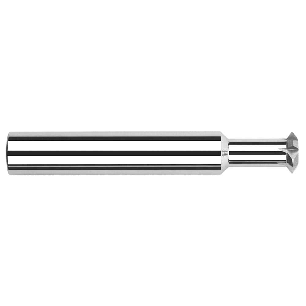 HARVEY TOOL 1/2&deg; 1/2 Cut Diam, 0.2 Cut Width, 1/2 Shank, Solid Carbide DoubleAngle Cutter
