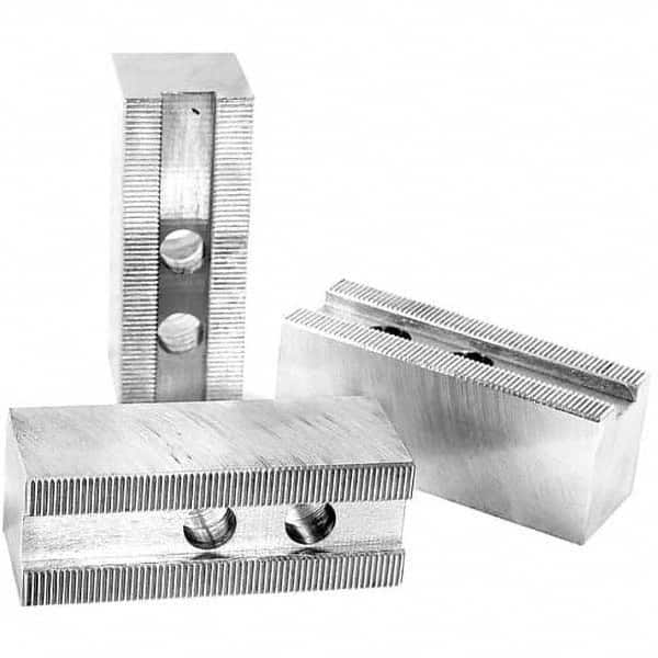 KITAGAWA Soft Lathe Chuck Jaws; Jaw Type: Square ; Material: Steel ; Jaw Interface Type: 1.5mm x 60 Serrated ; Maximum Compatible Chuck Diameter (Decimal Inch): 10.0000 ; Minimum Compatible Chuck Diameter (Decimal Inch): 10.0000 ; Overall Height (mm): 42.
