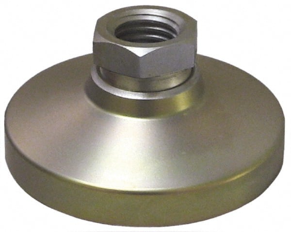 GIBRALTAR 2268 kg Capacity, M12 Thread, 28.5mm OAL, Steel Stud, Tapped Pivotal Socket Mount Leveling Pad