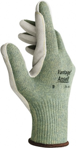 ANSELL Size M (8), ANSI Cut Lvl 4, Abrasion Lvl 5, Leather Cut Resistant Gloves