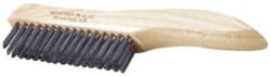 AbilityOne Skilcraft 7920002691259, SKILCRAFT Stainless Steel Brush, Stainless Steel Bristles, 10.5 Brush, 10.5 Tan Plastic Handle