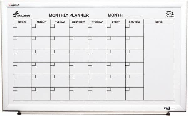 AbilityOne Skilcraft Make efficient use of cubicle space with the Cubicle Magnetic painted steel Dry Erase Monthly Calendar Board. Aluminum Frame 30 x 18 NA