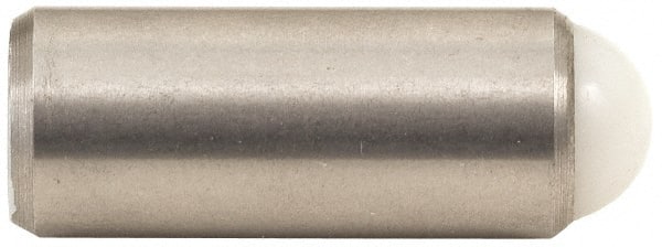 GIBRALTAR 0.864 Body Length x 3/8 Body Diam, 10 Lb Init to 18 Lb Final End Force, Stainless Steel Press Fit Ball Plunger