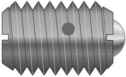 VLIER M12x1.75, 8mm Ball Diam, 22mm Body Length, 2.5mm Max Ball Reach, Threaded Ball Plunger