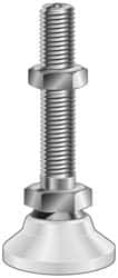 VLIER 800 Lb Capacity, M12x1.75 Thread, Steel Stud, Studded Pivotal Socket Mount Leveling Pad & Mount