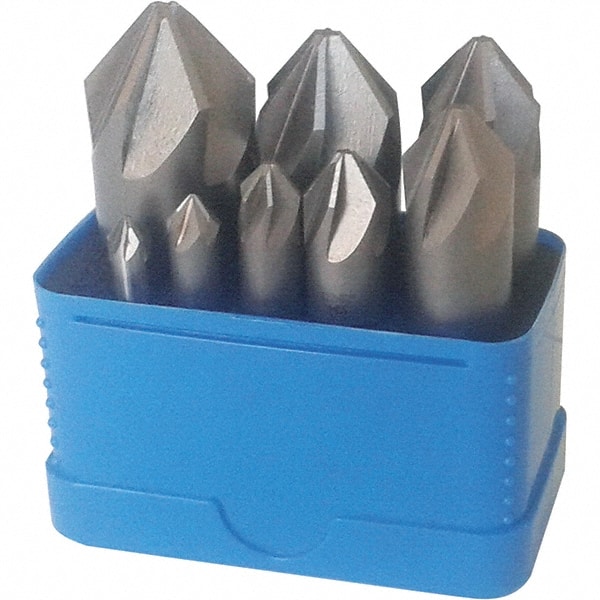 MSC INDUSTRIAL 8 Piece, 1/4 to 1 Head Diam, 90&deg; Included Angle, Single End Countersink Set