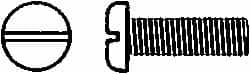 MSC INDUSTRIAL M4x0.70 Metric Coarse, 35mm Length Under Head Slotted Drive Machine Screw