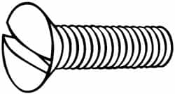 MSC INDUSTRIAL M8x1.25 Metric Coarse, 30mm OAL Slotted Drive Machine Screw