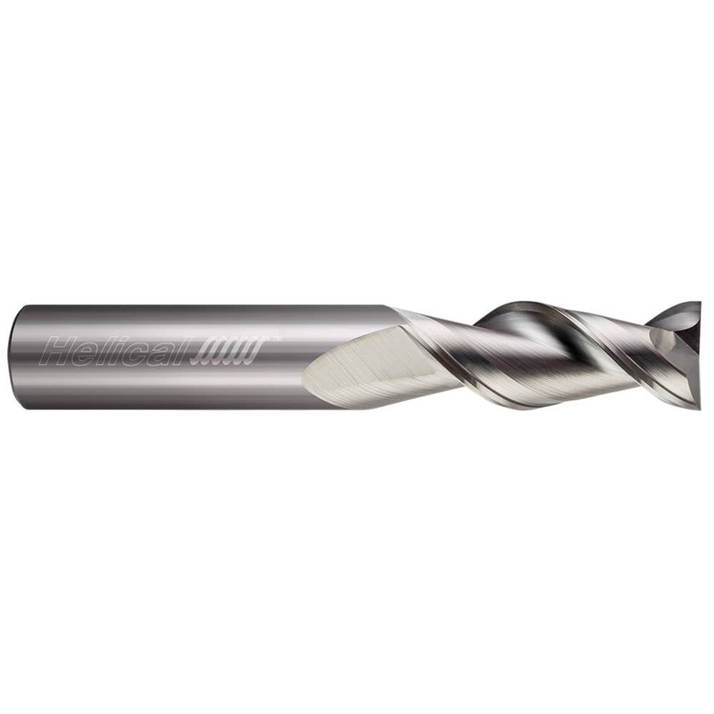 HELICAL SOLUTIONS Square End Mills; Mill Diameter (Inch): 1/4 ; Mill Diameter (Decimal Inch): 0.2500 ; Number Of Flutes: 2 ; Length of Cut (Inch): 3/8 ; End Mill Material: Solid Carbide ; End Type: Single