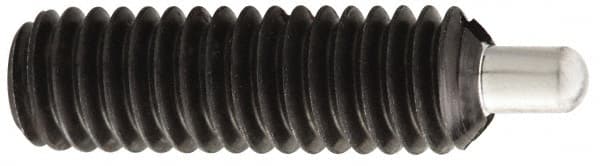 GIBRALTAR 632, 17/32 Thread Length, 1/16 Plunger Projection, Steel Threaded Spring Plunger