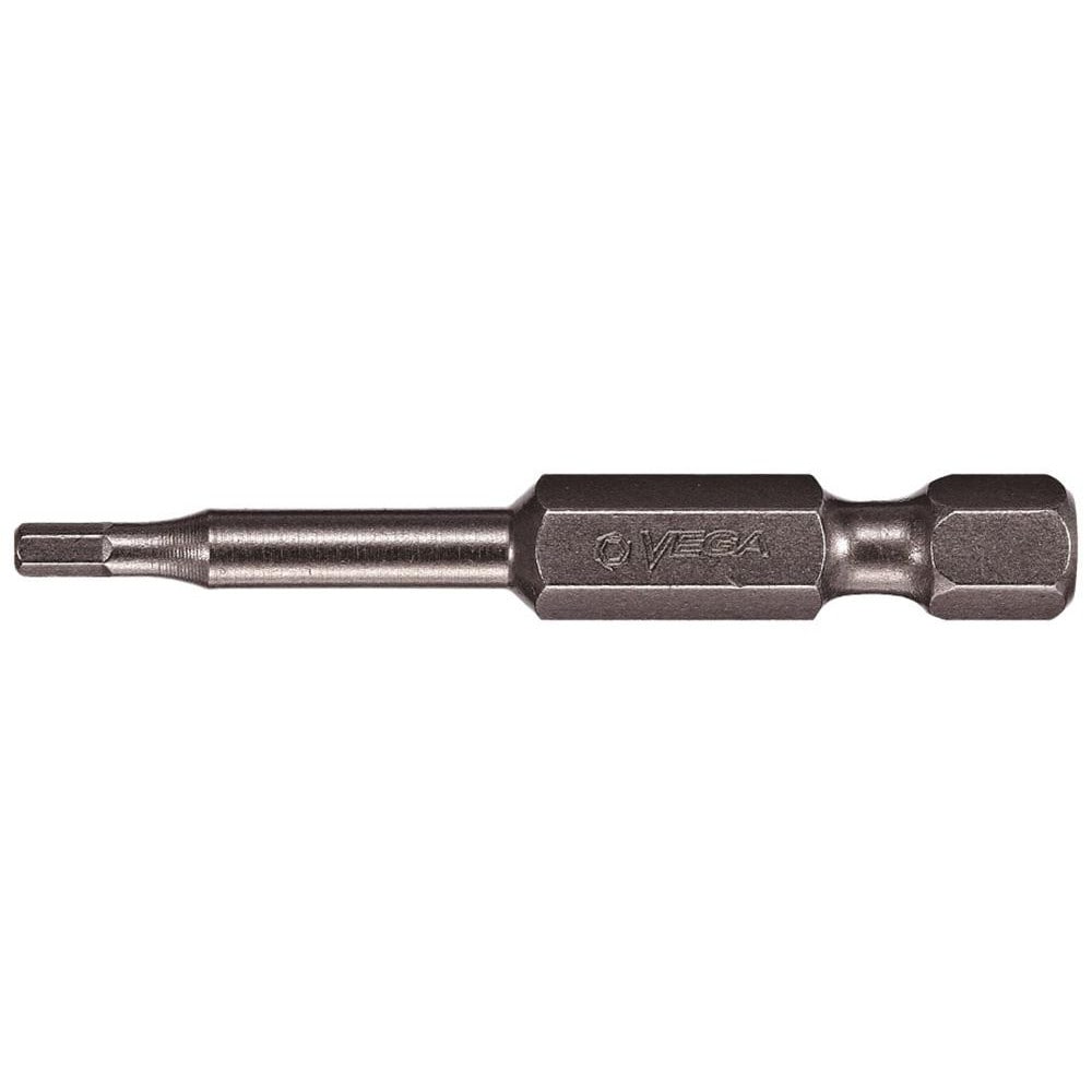 VEGA INDUSTRIES Power & Impact Screwdriver Bits & Holders; Bit Type: Hex ; Drive Size: 1/4 ; Overall Length (Inch): 2 ; Overall Length (Decimal Inch): 2.0000 ; Material: S2 Steel ; Hex Size (Inch): 7/64