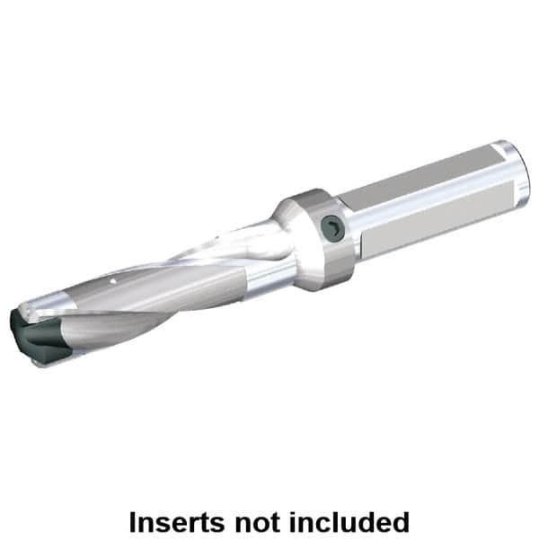 KENNAMETAL 12.7 to 13.2mm, 3xD, 38.1mm Max Depth, 3/4 Shank Diam, 50.24mm Flute, 123.83mm OAL, ReplaceableTip Drill