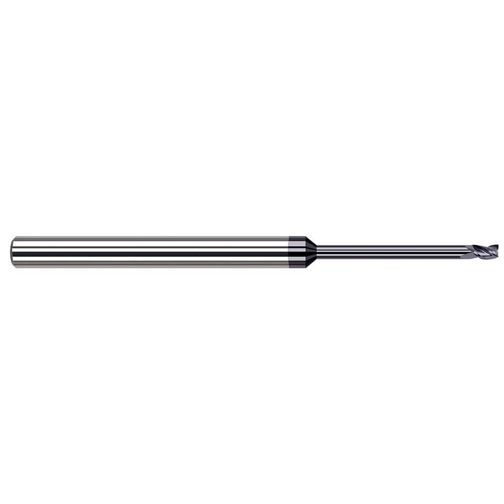 HARVEY TOOL Square End Mills; Mill Diameter (mm): 1.00 ; Mill Diameter (Decimal Inch): 0.0390 ; Length of Cut (mm): 1.5000 ; Length of Cut (Decimal Inch): 0.0590 ; Material: Solid Carbide ; Finish/Coating: AlTiN
