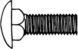 MSC INDUSTRIAL M8x1.25 80mm Length Under Head, Standard Square Neck, Carriage Bolt