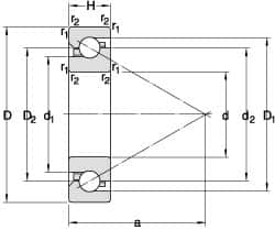 SKF Radial Ball Bearings; Type: Angular Contact ; Style: Open ; Bore Diameter (mm): 20.00 ; Outside Diameter (mm): 42.00 ; Width (mm): 24.00 ; Flange Type: Without Flange