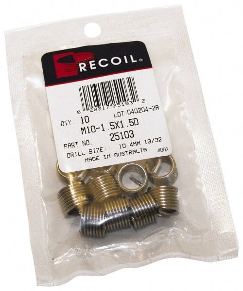 RECOIL 10 Inserts, 5/1624 UNF, 11/2D, Stainless Steel Screw Locking Insert