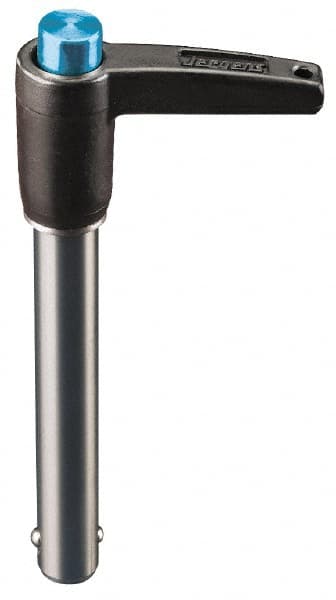 JERGENS 5/8 Diam, 3 Usable Length, L Handle, Push Button Quick Release Pin