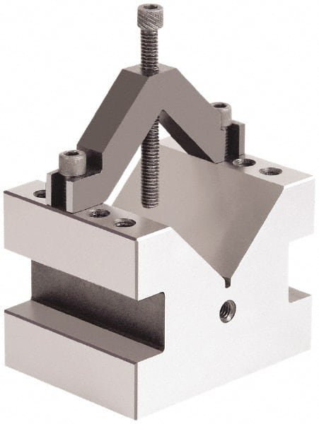 MSC INDUSTRIAL 21/4 Max Capacity, 90&deg; Angle, Hardened Steel VBlock