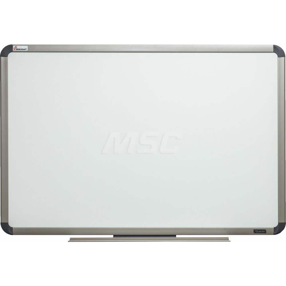 AbilityOne Skilcraft Quartet/SKILCRAFT Total Erase Whiteboard 24 x 18 Euro Titanium Finish Aluminum Frame 24 x 18