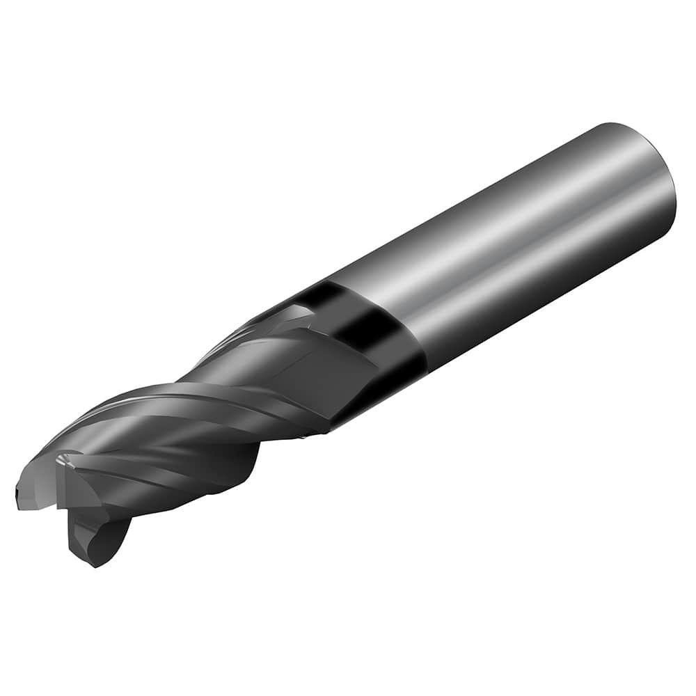 SANDVIK COROMANT Corner Radius & Corner Chamfer End Mills; Mill Diameter (Inch): 1/4 ; Mill Diameter (Decimal Inch): 0.2500 ; End Type: Corner Radius ; Corner Radius (Decimal Inch): 0.0180 ; Number of Flutes: 3 ; Material: Solid Carbide
