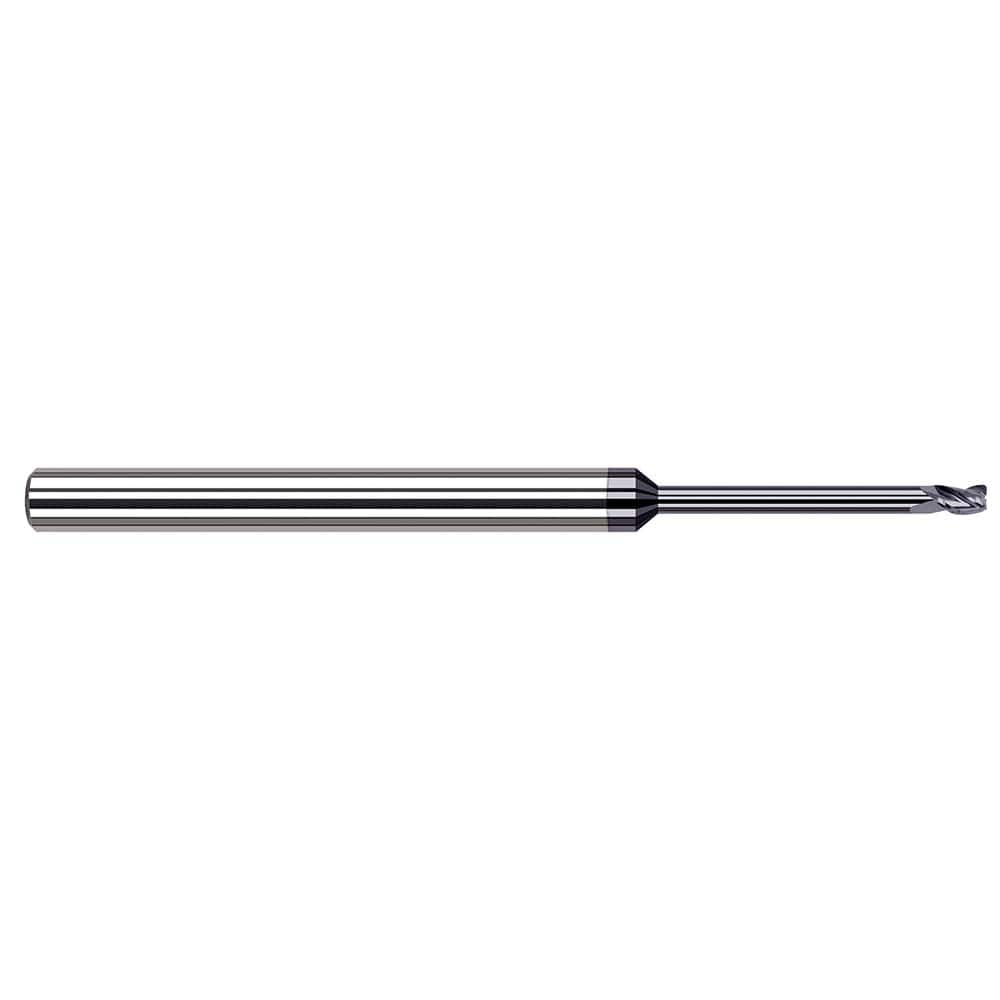 HARVEY TOOL Corner Radius & Corner Chamfer End Mills; Mill Diameter (Decimal Inch): 0.0600 ; End Type: Corner Radius ; Corner Radius (Decimal Inch): 0.0100 ; Number of Flutes: 3 ; Material: Solid Carbide ; Finish/Coating: AlTiN Nano